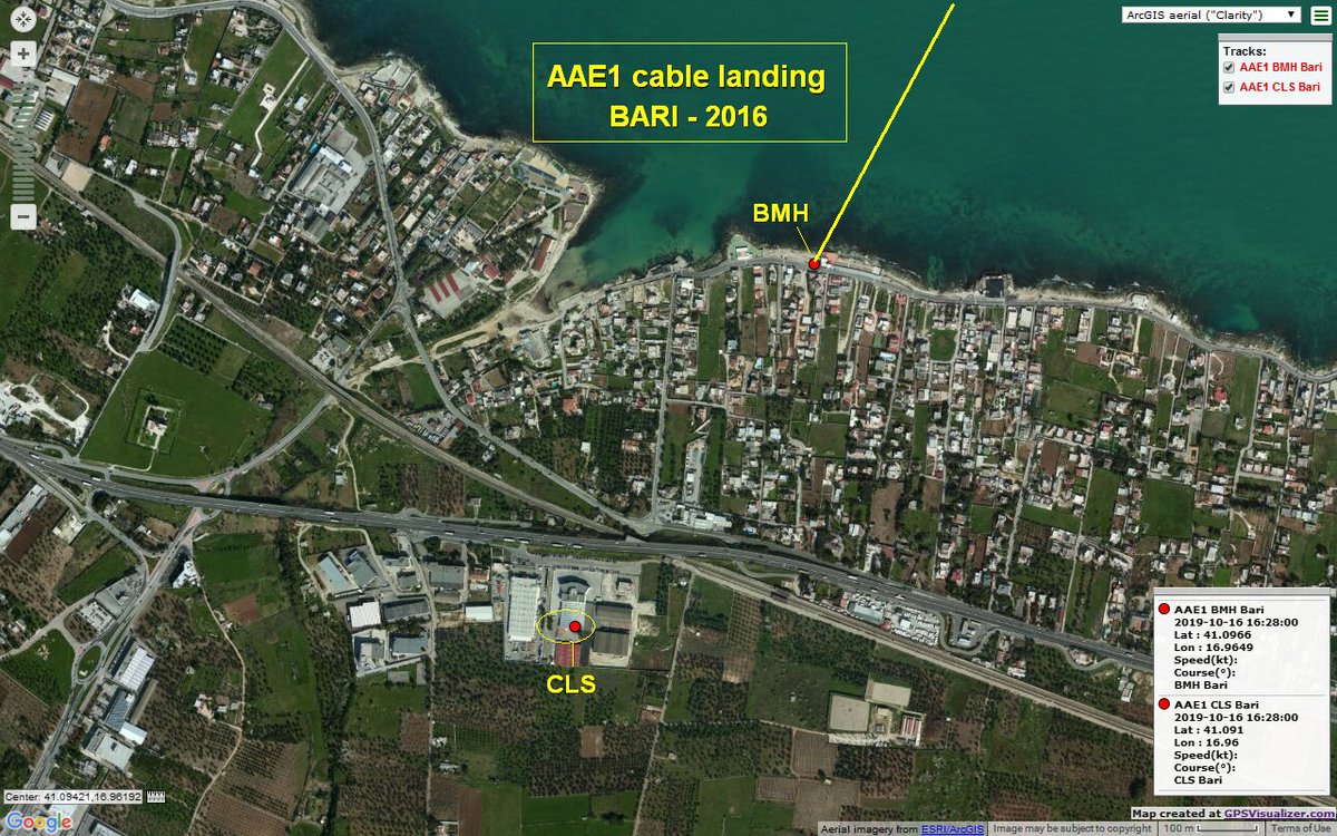 philBE2's tweet photo. Thanks for those nice 📸 of @Retelit 's AAE1 CLS in 🇮🇹 Bari

(even better with some infrastructure geographic context...😉 ) https://t.co/KnXCme6TY2