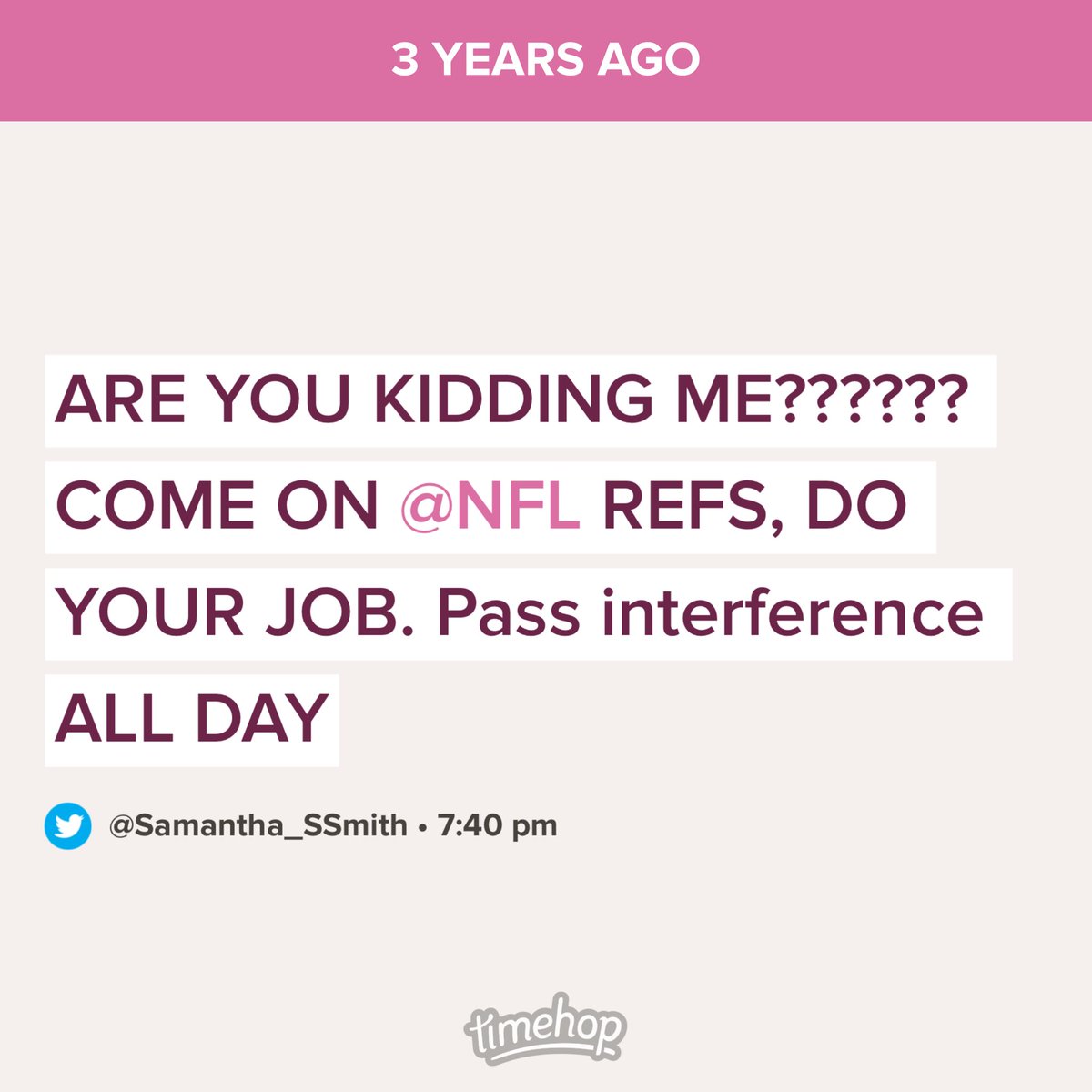 Samantha_SSmith's tweet photo. same story, different year ⁦@NFL⁩ https://t.co/h2kUqgxIqJ