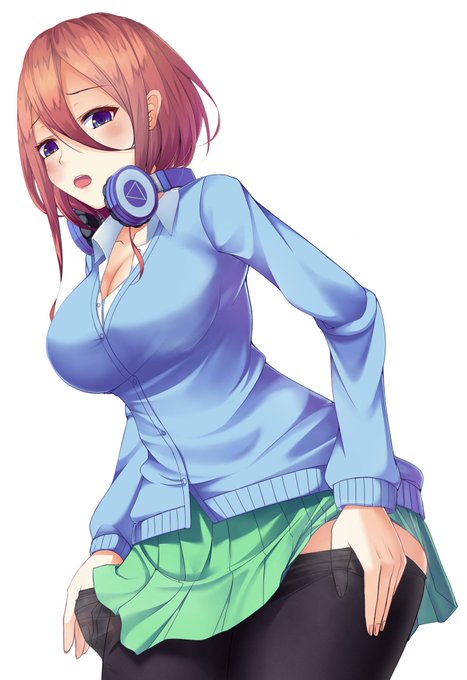 ノルさんがTwitterに投稿した中野三玖(五等分の花嫁)のイラスト。