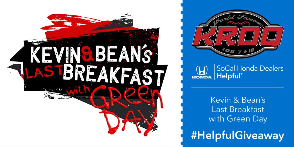 HelpfulHonda's tweet photo. Wanna go to Kevin &amp; Bean’s Last Breakfast with @GreenDay? Tweet us your #RockStarPose w/ your Honda key &amp; hashtag #KROQ. No purchase necessary. A purchase will not improve an individual’s chances of winning. Rules: https://t.co/zmAYGNln4n https://t.co/LqHS3O4QY6