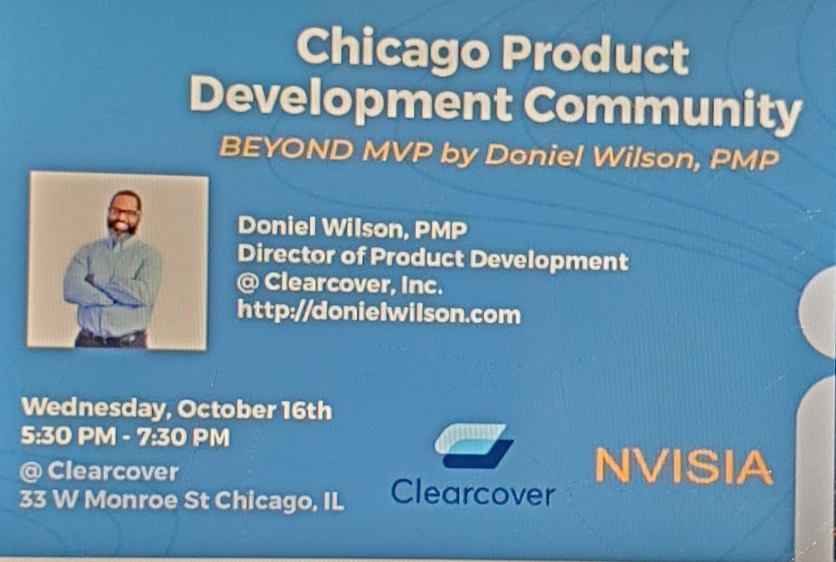 SocaMomDC's tweet photo. Listening to @DonielJWilson's "Beyond MVP" presentation at @clearcover. I may be slightly biased, buuuuuuttttt..... if you're not here, you're totally missing out. https://t.co/TqHxsLworw