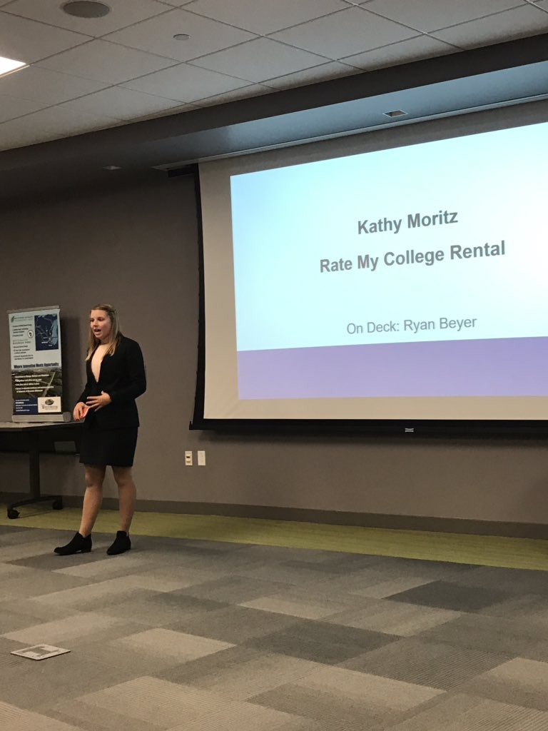 Now up, Kathy Moritz with Rate My College Rental #UWWCEOElevatorPitch2019