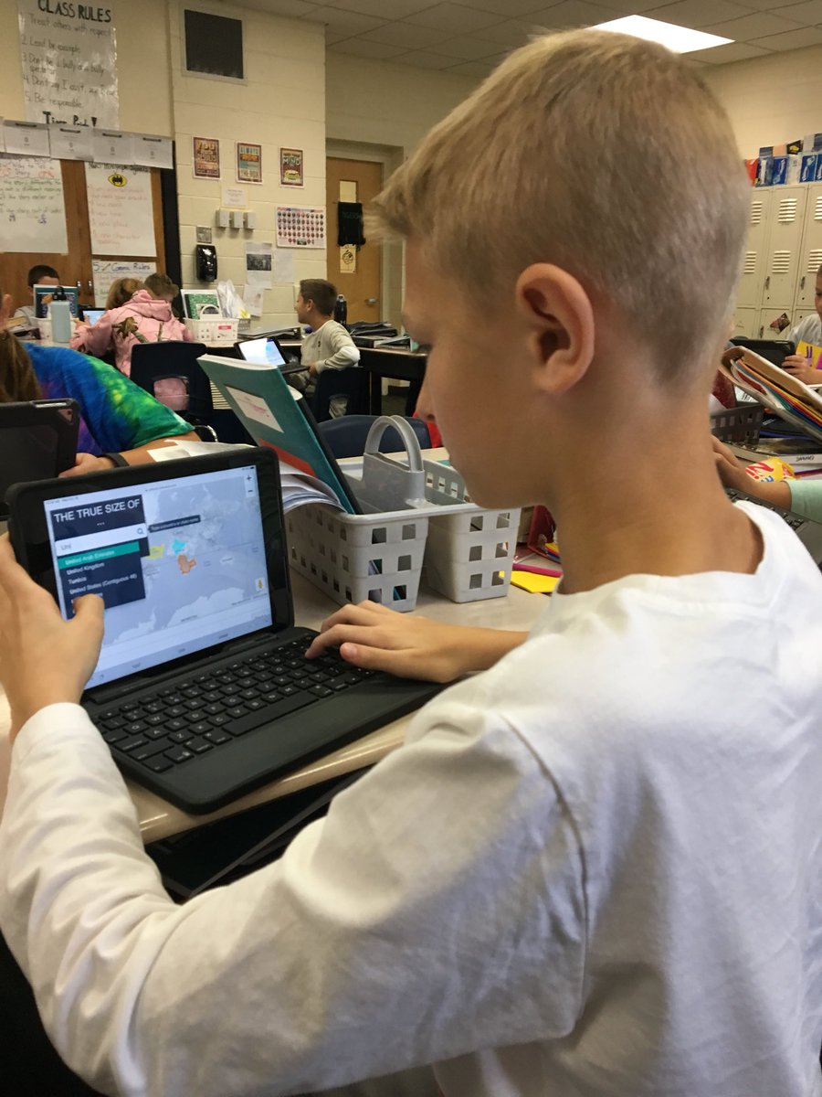 MrKerkhoff_BCS's tweet image. S’s were surprised to see the true size of certain countries as we explored different maps. #PetersProjection #YESTigers180 #WestWing