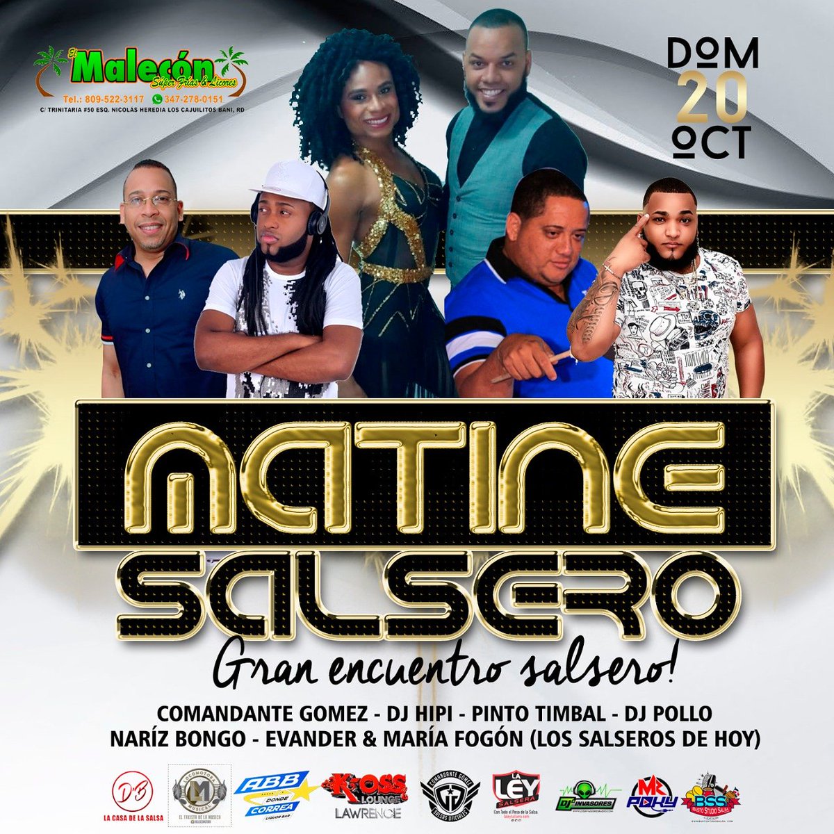 elmaleconsuper's tweet photo. 🔥ESTE DOMINGO 20 OCT🔥🎧EL "COMANDANTE GOMEZ" CON SUS SALSAS OFICIALES💣 EN TU MATINÉ🌶 SALSERO 🌶DEL 🌴MALECÓN SÚPER FRÍAS🌴DE BANI, RD.  JUNTO A PINTO 🥁TIMBAL, NARÍZ BONGO, MARÍA FOGÓN Y EVANDER (LOS SALSEROS DE HOY)🎺🎧DJ POLLO +🎧DJ HIPI  @elmaleconsuperfrias @comandante18 https://t.co/tAESoSsJGK