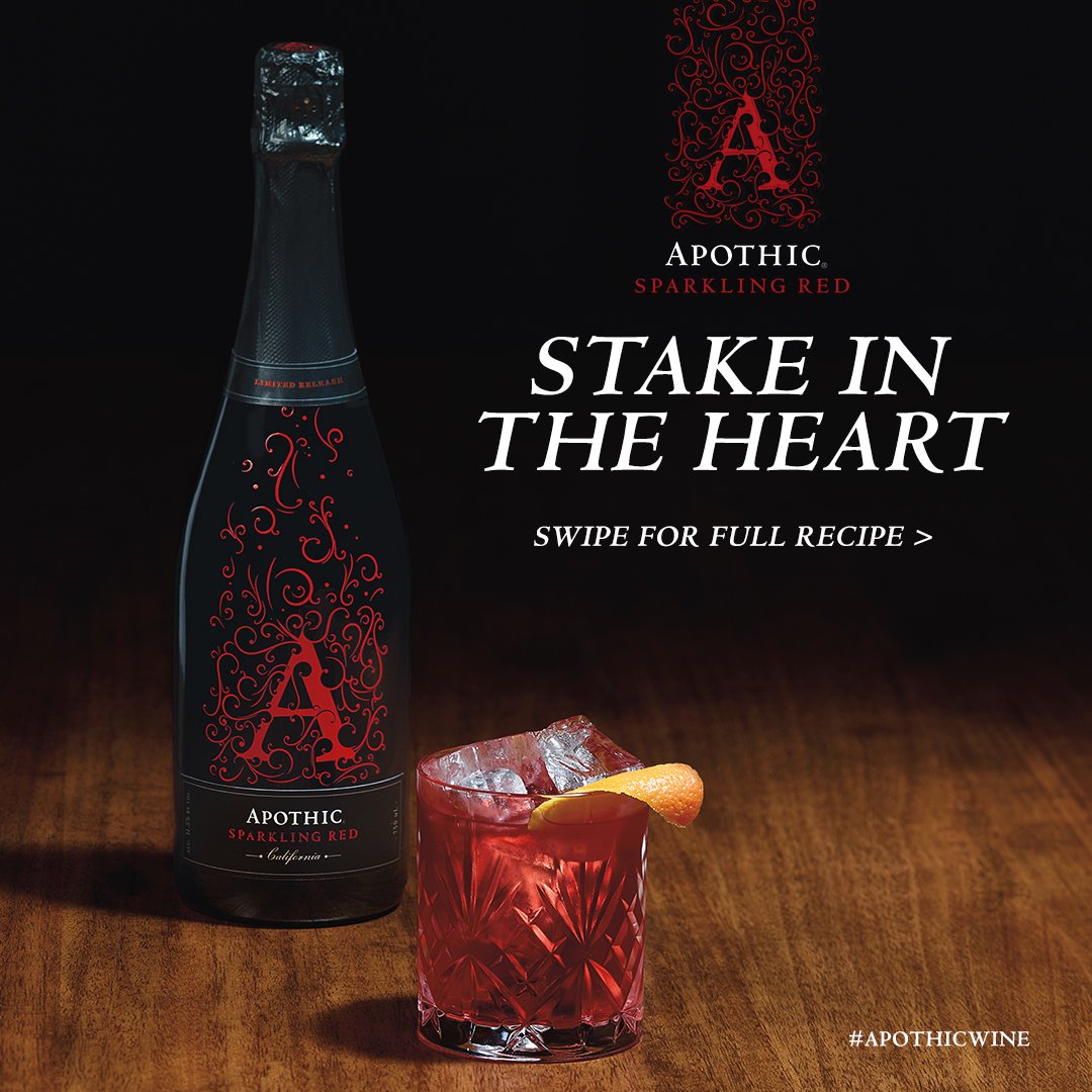 ApothicWine's tweet photo. In honor of Halloween, we've crafted a killer custom cocktail using #ApothicSparklingRed. Swipe for the full recipe and tag someone who would love to make this. #ApothicWine https://t.co/HvyzYLNAlI
