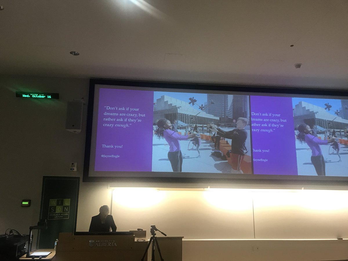 TessyBritton's tweet photo. ‘Don’t ask if your dreams are crazy, but rather ask if they’re crazy enough’ > Thank you @JayneEngle for such an inspiring and motivating talk! #DRWLecture https://t.co/NM11EUiFiI