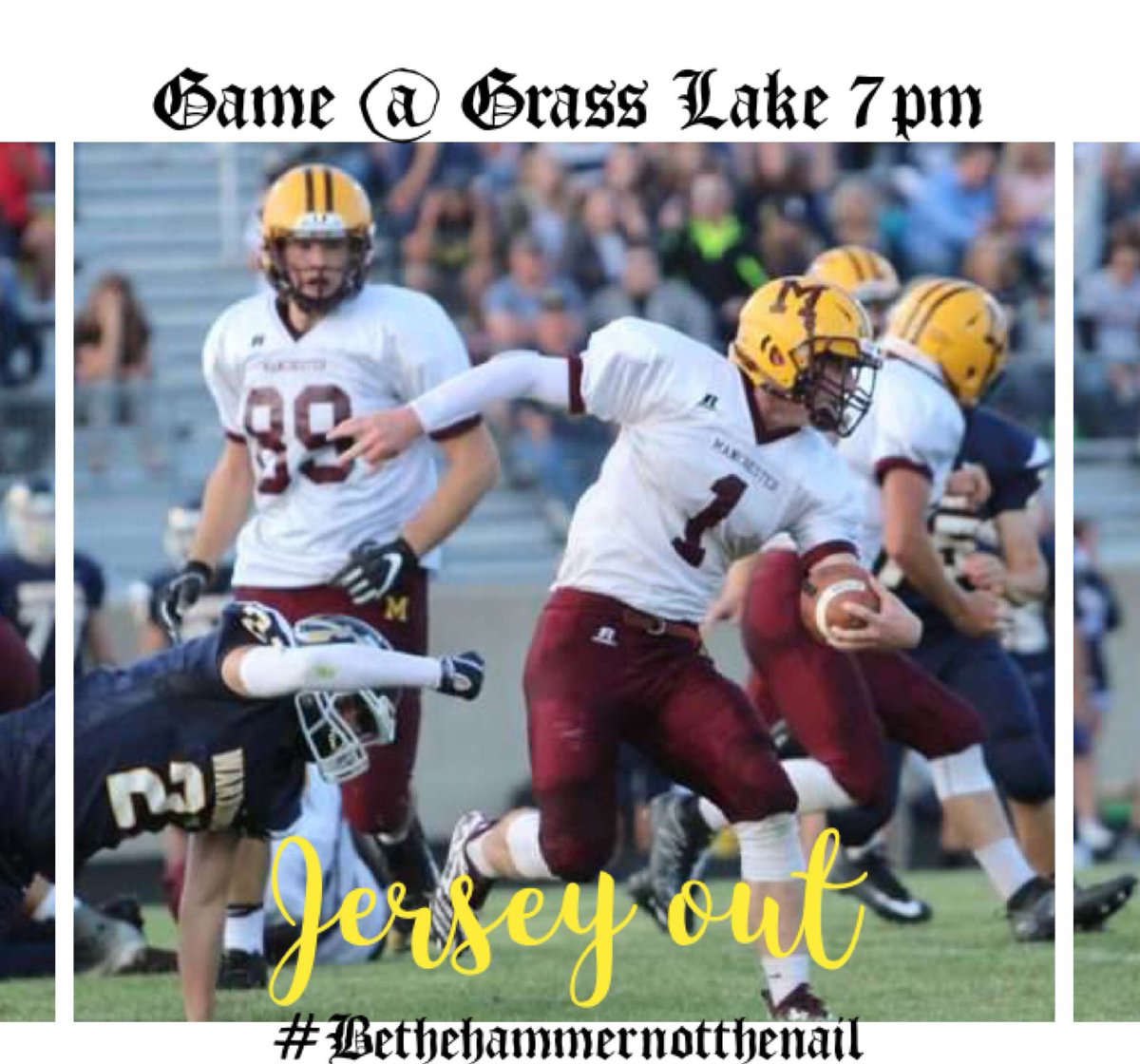 Maroon_Monsoon's tweet photo. This week’s game is away at Grass Lake 7pm. The theme will be a jersey out. Support your favorite sport, team, or even a Dutchmen player〽️ Wear those jerseys in style and help cheer on the Dutchmen for one of the toughest games of the year! Let’s get it🗣.  Sincerely, Seniors 👥 https://t.co/uhhFnNlzub
