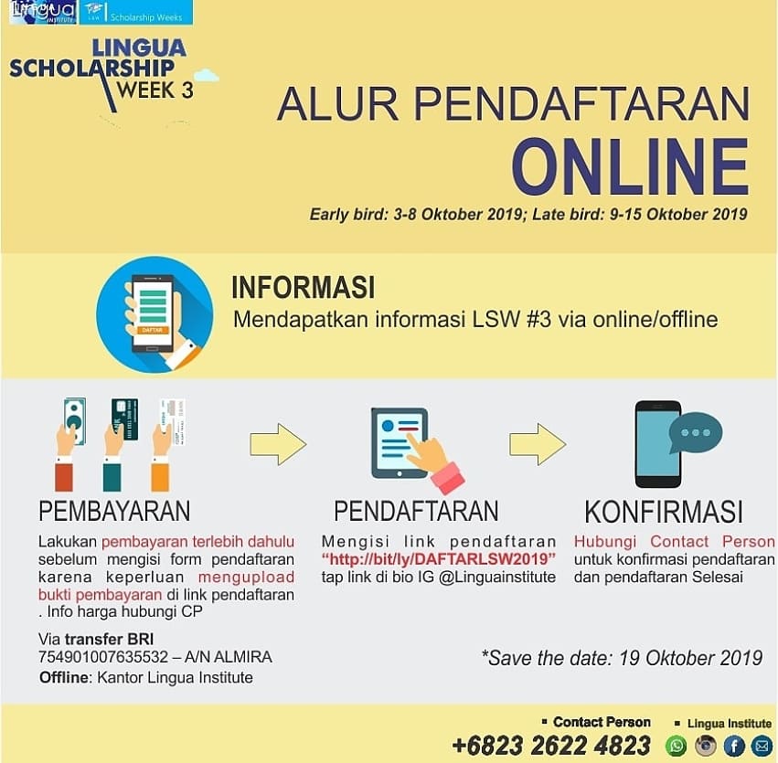 linguainstitute's tweet photo. Yuk daftar Linguans https://t.co/dW9l1aaDY5