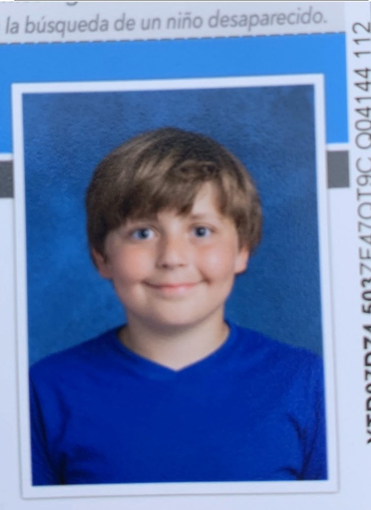 MartinezPDinCA's tweet photo. Missing 10-year old, walked away from his home at approx 1:30pm, and is on foot. He’s 4’8, 100lbs, wearing a white t-shirt with orange Apex Leadership on the front, black shorts with green stripe. His name is Culan McCall. Please call Martinez PD if you see this child. https://t.co/0xBTQTrp8h
