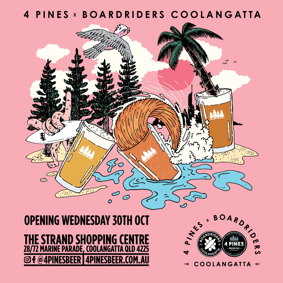 Big announcement beer lovers!
We’re building another home in QLD!!
We’ve teamed up with the absolute legends that are Boardriders for our new venue attached to their Cooly store on The Strand, where all are welcome.❤️🍻
Fresh beer will be pouring from the 30th Oct. More to come!