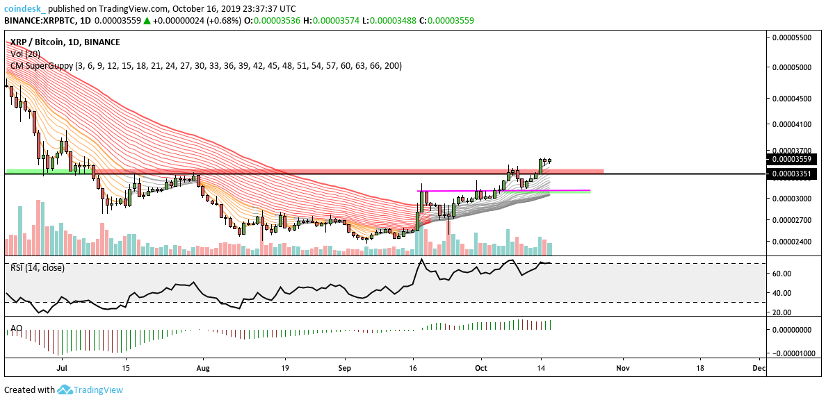 #XRP/#BTC ASIA 📸

XRP looking more and more like it wants to push for a continuation in its recent bullish higher low higher high market structure.

Ensure proper stops (2-4% risk max) well below prior resistance to guard against wick dips and SL hunts.

$XRP