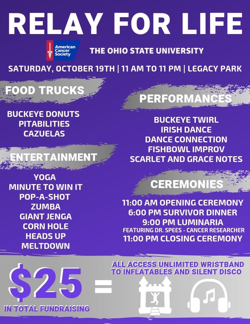 FINAL COUNTDOWN: 3 DAYS UNTIL OSU RELAY FOR LIFE: THE MAIN EVENT! 

Register to Relay with us TODAY!!
