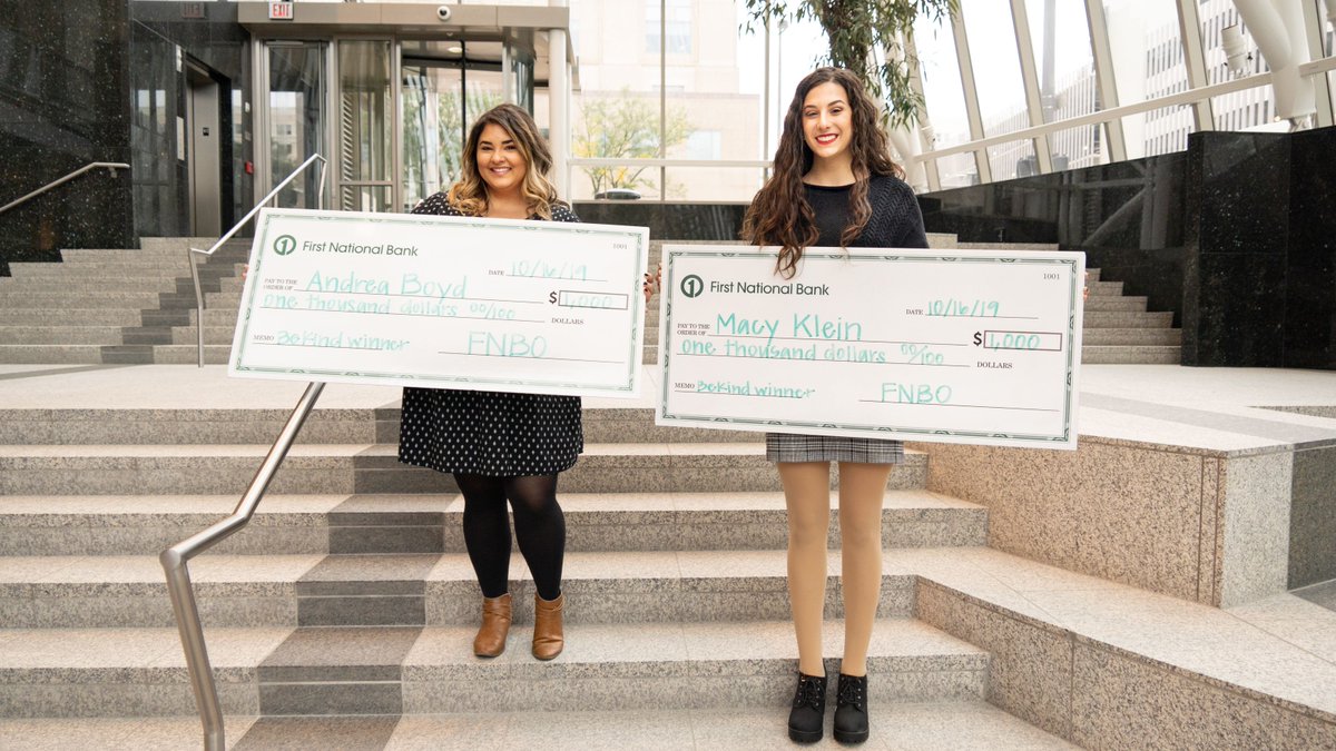fnbo's tweet photo. We believe it’s cool to #bekind and are proud to support the #bekind campaign by partnering with local schools and educators to help “Spread Kindness Daily”. Congratulations to our #kindnessisfree winners, Andrea and Macy! Remember, kindness is free, let’s spread it! 💚 https://t.co/96UP18Nu8P