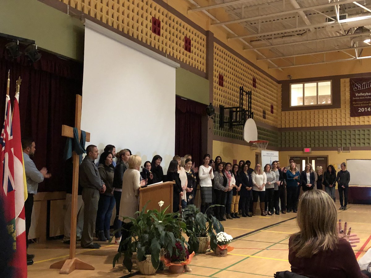 MarkLion14's tweet photo. Our Catholic School Council Chair Joe Seyler @joecreative stands in solidarity with Ontario Association of Parents in Catholic Education (OAPCE). @MarkLion14 @HCDSB #CatholicVoice https://t.co/jjfMmplfTr