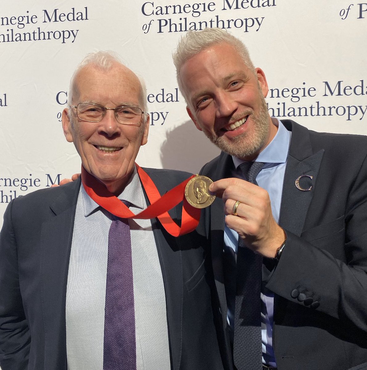 Very proud to be in New York to witness my Dad receiving the Carnegie Medal for Philanthropy... Well done my Dad!.... ❤️ @carnegiemedal @CarnegieCorp #philanthropy #newyork @TWF_Scotland