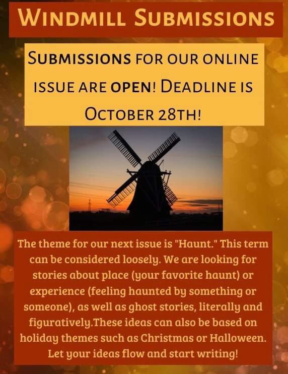 HofstraWindmill's tweet photo. Submit your work on our website: https://t.co/ZVJVs3OHYb. Though we consider pieces of any length, submissions under 2,000 words are preferred. More specifications are on our website. https://t.co/RYunYPuUC4