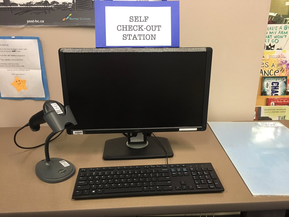 KhakhMarina's tweet photo. @RoyalHeightsBC Library Learning Commons self check-out has arrived! Started with the Gr.7’s today and they were very excited! #scannerfun #sd36tl #sd36learn @Surrey_Schools @emilinedowns - ♥️ thx for the start-up guidance https://t.co/Yvk45wwFwG
