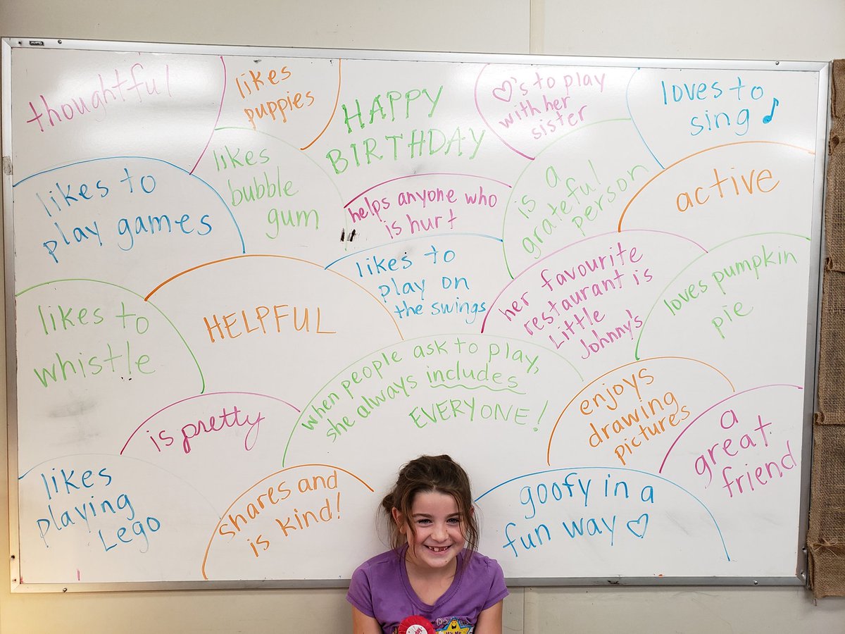 mrs_daley4's tweet photo. Our #birthdaygirl is kind, inclusive and helpful, according to classmates. I'd say she is going to continue enjoying great friendships and making the most of her days a whole year older! @JarvisJets #funnotfood #healthycelebrations https://t.co/b3Iuk9Bzh9