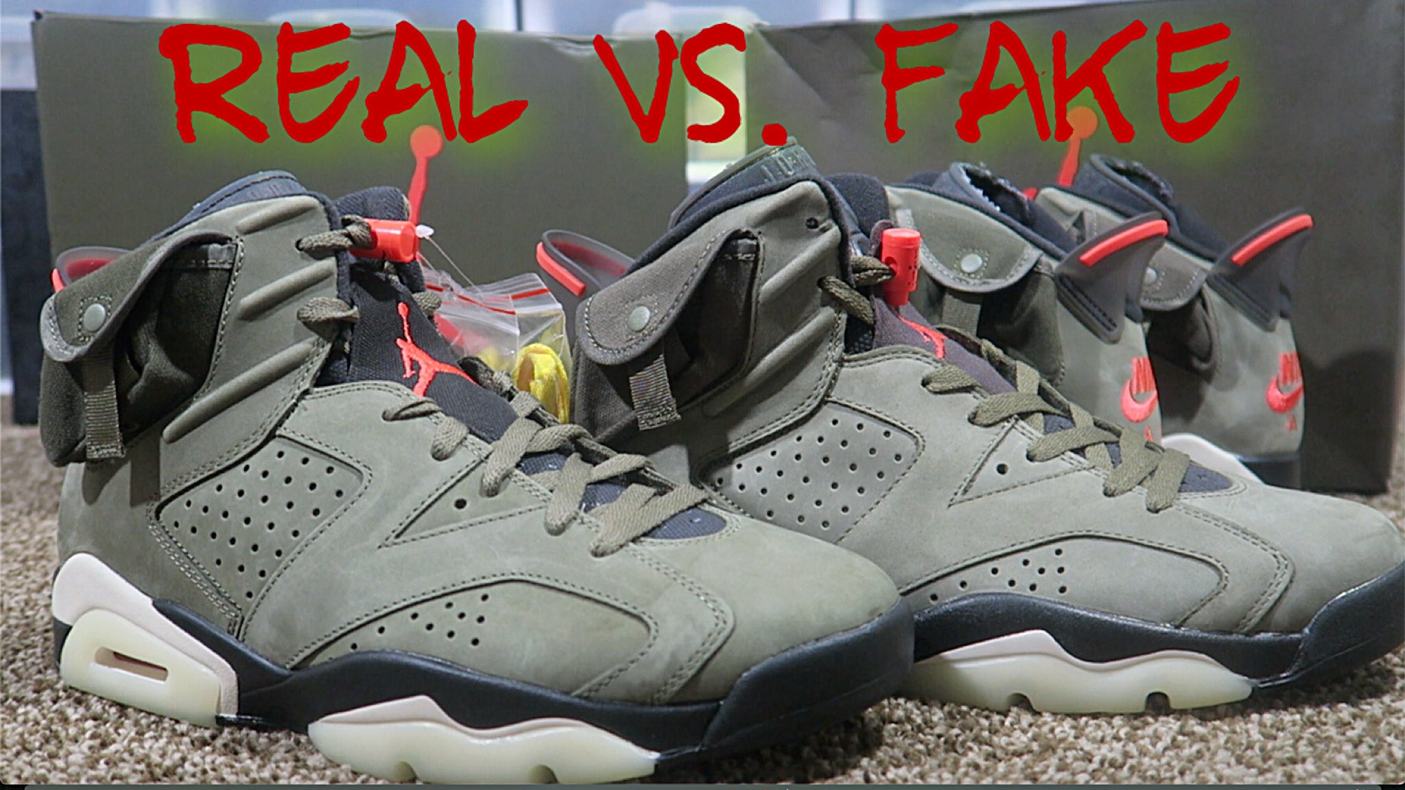 Jordan 6 infrared sales 2019 real vs fake