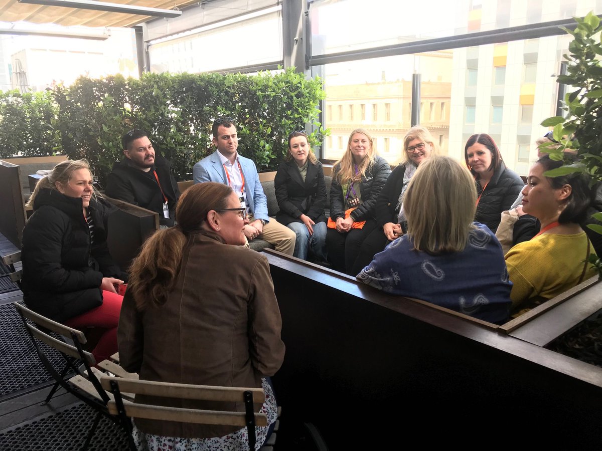 cathimon's tweet photo. One of our #LostLecture groups at #ICEN2019 exploring #Disaster management in depth and exploring #Adelaide with @KarenHammad at #2KW (a great experience local rooftop bar BTW!)
@CENAorg https://t.co/0nLYxbMY4m