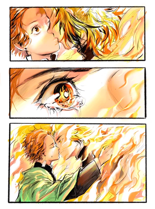 Kissing the fire#kimetsunoyaiba #demonslayer #rengoku #kyojurorengoku #kamadotanjiro #tanjiro #鬼滅の刃 #鬼滅の刃絵描きさんと繋がりたい #煉獄杏寿郎 #竈門炭治郎 #煉炭 #煉炭好きさんと繋がりたい #rentan 