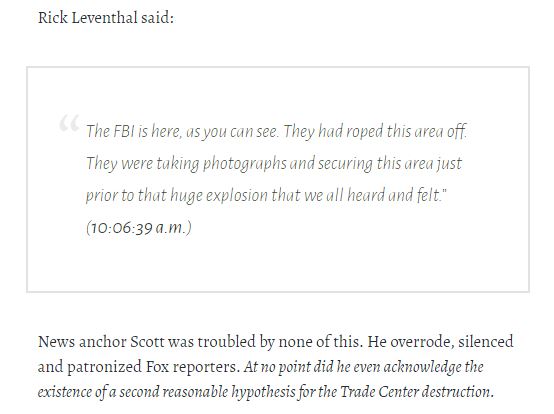 Prof MacQueen also rightly criticized Fox anchor Jon Scott who named bin Laden as suspect 42 seconds after "2nd plane" & laid out "the structural failure hypothesis" right after WTC2 "collapsed" - overriding, silencing & patronizing any reporter who dared speak of explosions71/