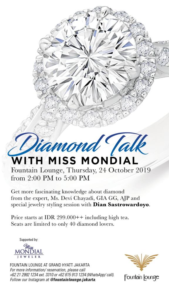 For diamond lovers Learn about basic diamond with Miss Mondial