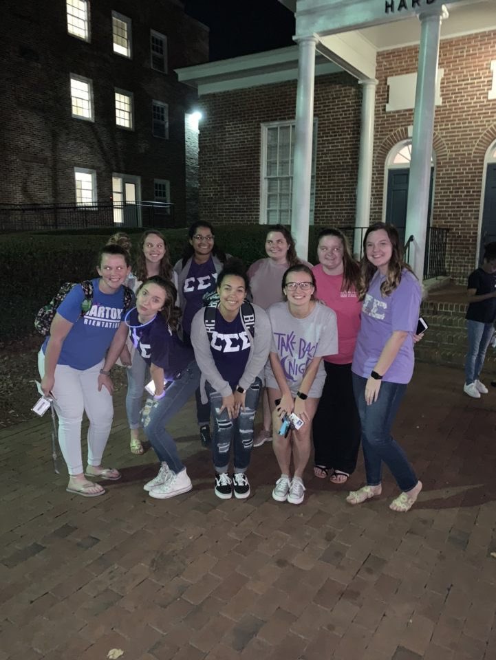 ☆★ℍ𝕠𝕞𝕖𝕔𝕠𝕞𝕚𝕟𝕘 𝕎𝕖𝕖𝕜★☆
Yesterday our sisters walked the Barton Mile during Take Back the Night and enjoyed some fun games afterwards at the Game Night. Don’t forget voting for HoCo King and Queen is now open #bcblueunmasked #bartonhoco2019  #voteKatelynandGeorge