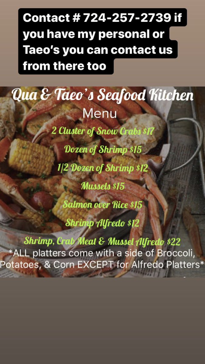 Friday thru Sunday my brother & I will be selling seafood platter #IUP #IndianaPA #IndianaUnivesityofPennsylvania