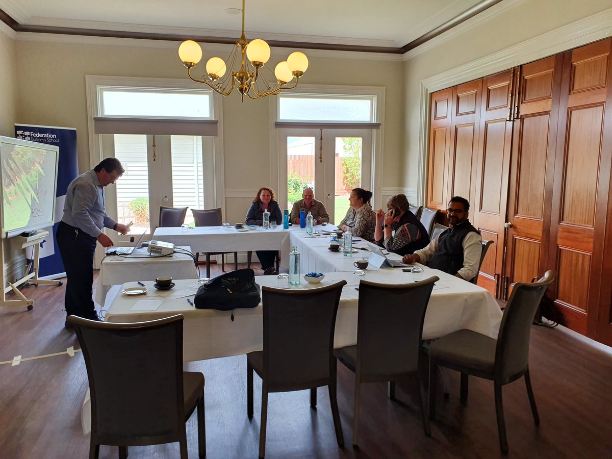 Dr Damian Morgan addressing the Business Success Workshop at Bairnsdale #Feduni