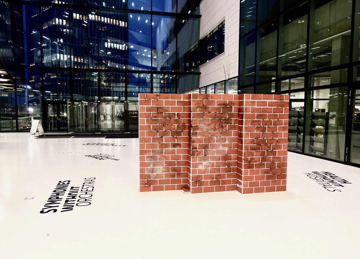 Alsinosko's tweet photo. A few impressions of my brick wall installation with tags generated by the “Amazing Augmented Tagger Machine” in collab w/ visitors at the #CityScienceSummit in Hamburg on 1/2 Oct 2019. 🙏🏽 to @citysciencelab for inviting me and for hosting the workshop: https://t.co/htvgzZnsKQ https://t.co/izHEP48vGG