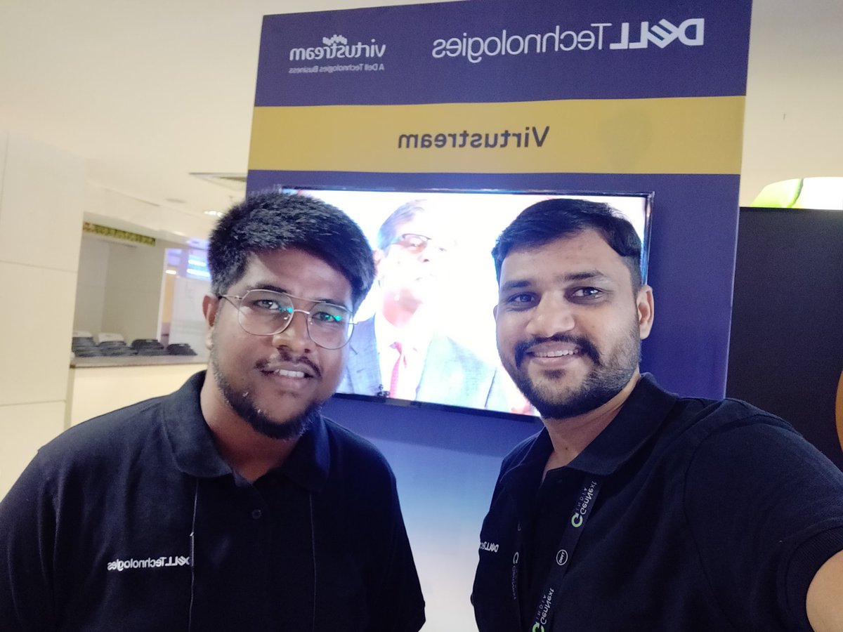 babvin's tweet photo. Welcome to Virtustream Booth 👐 
Please meet us to learn more about #Enterprise Class #Cloud Services
@PrasantKumarJ13 @apraveenkumar27 @NacNarayana @damieno_like @MaryODonoghue21 @maurya_sanju
@virtustream @DellEMCIndia @mikezolla #Iwork4Dell 
#CXDayBangalore https://t.co/0pgkANOj9o