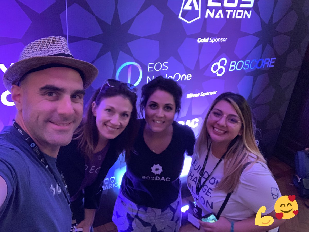 HernanArber's tweet photo. Check out the #Female #BPPower in this selfie: #EOSDAC, #SHEOS, and #Cypherglass in the house 😎😻🍾🚀💪🏻 https://t.co/wI5eIqo6du