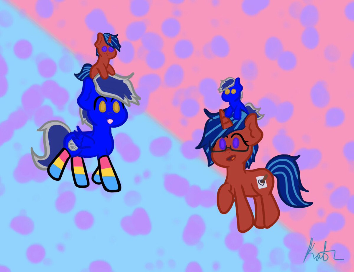 K_a_t_a_s_t_i_c's tweet image. I’ve been wanting to draw this for a while lol I finally did it! I love it so much it’s adorable 💙❤️💙❤️ @moon_derp