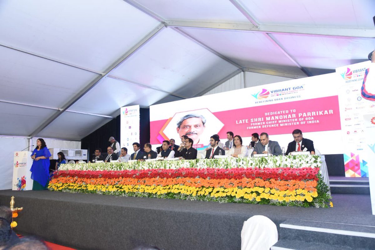 <a href="/VibrantGoa/">Vibrant Goa Global Expo & Summit</a> starts today! Dedicated to <a href="/manoharparrikar/">Manohar Parrikar Memorial</a> 🙏 #VibrantGoa #Goa <a href="/DrPramodPSawant/">Dr. Pramod Sawant</a> <a href="/goacm/">CMO Goa</a>