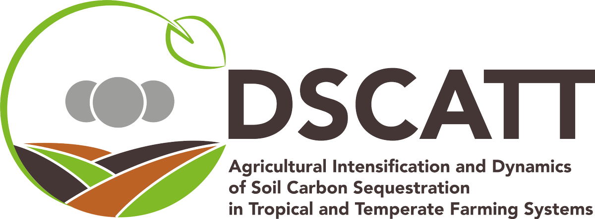 RemiCardinael's tweet photo. Logos out for the #DSCATT project (2019-2023) "Agricultural Intensification and Dynamics of #SoilCarbonSequestration in Tropical and Temperate Farming Systems"! A preliminary version of the website also available https://t.co/Do3BldLLOC
@Agrofondation @TotalFoundation @4per1000 https://t.co/0K9r8x8BCU