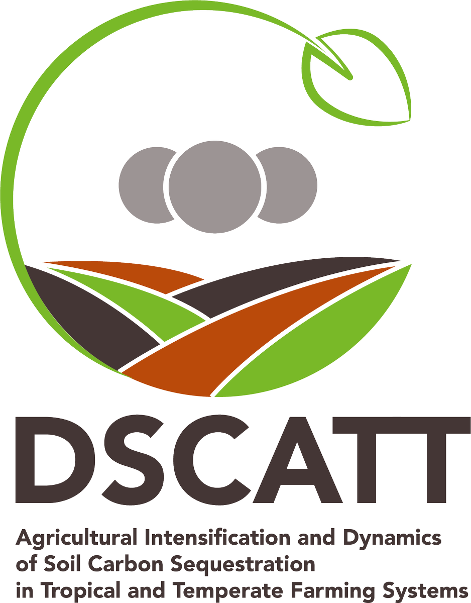 RemiCardinael's tweet photo. Logos out for the #DSCATT project (2019-2023) "Agricultural Intensification and Dynamics of #SoilCarbonSequestration in Tropical and Temperate Farming Systems"! A preliminary version of the website also available https://t.co/Do3BldLLOC
@Agrofondation @TotalFoundation @4per1000 https://t.co/0K9r8x8BCU