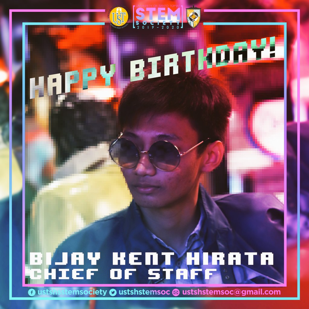 ustshsstemsoc's tweet photo. Before the day ends let's not forget to greet our persevering Chief of Staff, Bijay Kent Hirata, a Happy Birthday!! We want to wish you all the love and happiness in the world, all of which you deserve. Not just a year older, but a year better. Happy Birthday!
#STEMCakes
#BJDAY https://t.co/68dmordcWq