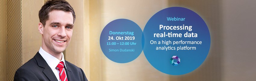 In einer Woche stellt unser Referent Simon Dudanski eine Lösung zur Umsetzung von #Batch und Real-time-#Data-Prozessen in seinem kostenfreien #Webinar am 24. Oktober um 11 Uhr vor - jetzt anmelden:. bit.ly/2lmXHvx