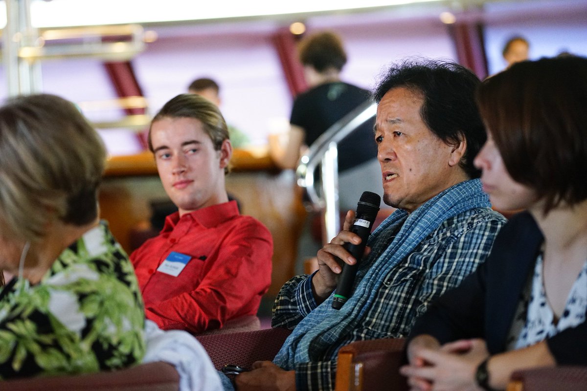 peace_boat's tweet photo. Peace Boat’s 102nd Global Voyage had the honour of hosting an Intergenerational Dialogue (#IGD) as part of the @GlobalPeaceHQ initiative & coordinated by @ACCORD_online - one of 100 worldwide and the only IGD at sea!
More: https://t.co/gmVxnyHoZJ
#GlobalPeace #100Cities #100IGDs https://t.co/lCDEOscop4
