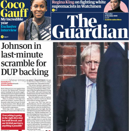 Ben_OLoughlin's tweet photo. #premediation by the British press this morning?
#Borisbehindbars
#VisualPolitics https://t.co/uNtoHljTqm