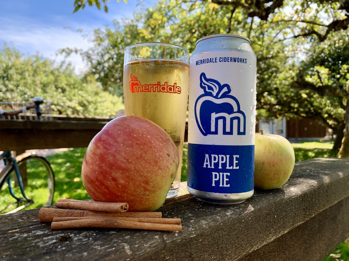 It’s the season for apple pie.. and apple pie cider! This seasonal favourite pairs perfectly with baked goods, charcuterie plates, and cozy fall days. 🍂🍎#MerridaleMakes