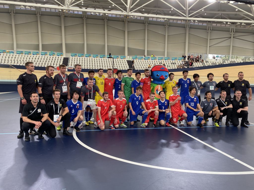 globalgames19's tweet photo. The futsal teams teaching Lorri a thing or two! #futsal #lorri #gg2019 https://t.co/9gxhVPcvx8