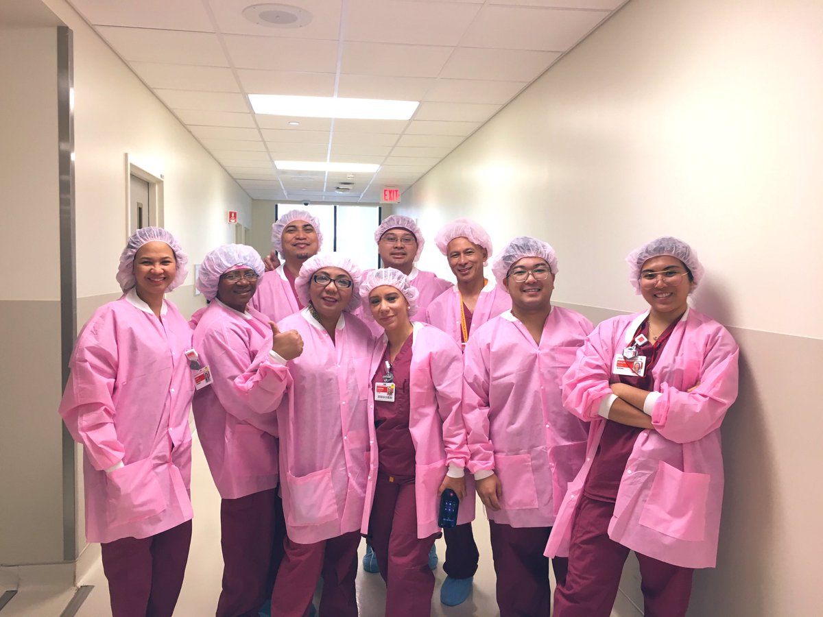 charmbarreto_rn's tweet photo. Our NYP/Lawrence OR team recognizes #BreastCancerAwarenessMonth in pink🏩💖 #eveningcrew #operatingroom https://t.co/gc8Ig21nDT