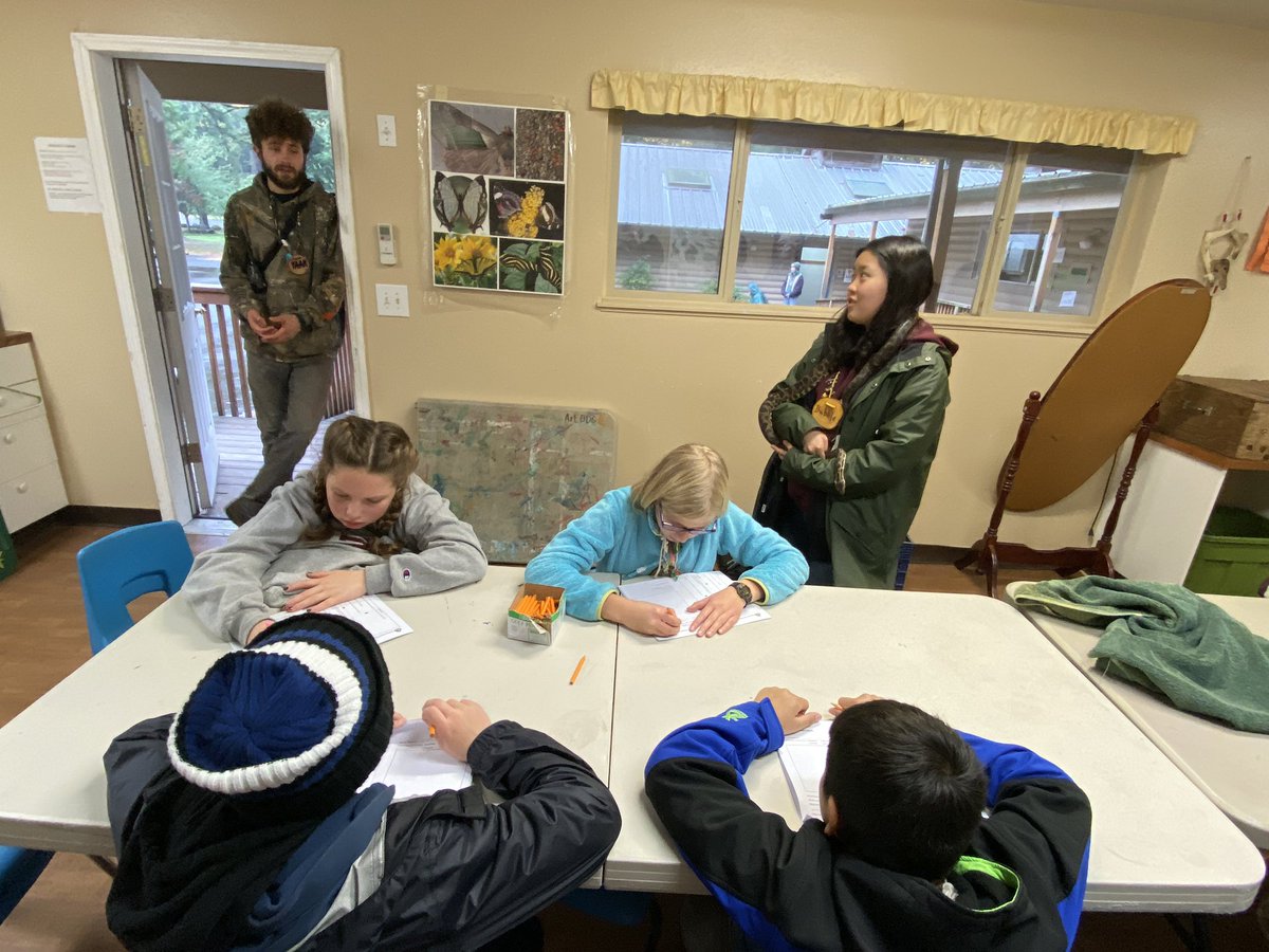 WOMSwolverines's tweet photo. Last stop of the day, camp Angelos. Some of us were more excited than others to play with the boa 🐍 and observe the decaying raccoon. 🤢 #KidsDon’tCare @WOMSwolverines @greshamschools https://t.co/AUuMMpOgXv