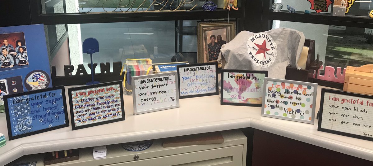 princpayne's tweet photo. I am blessed to be working with such a wonderful staff at McAuliffe!!! My office was filled with signs of affirmation and gratitude, I received a big bag of chocolate and a Taco Bell gift card! They know me well!!! Best Bossโ Day ever! #tacobellislife https://t.co/RYdd8Oqb04