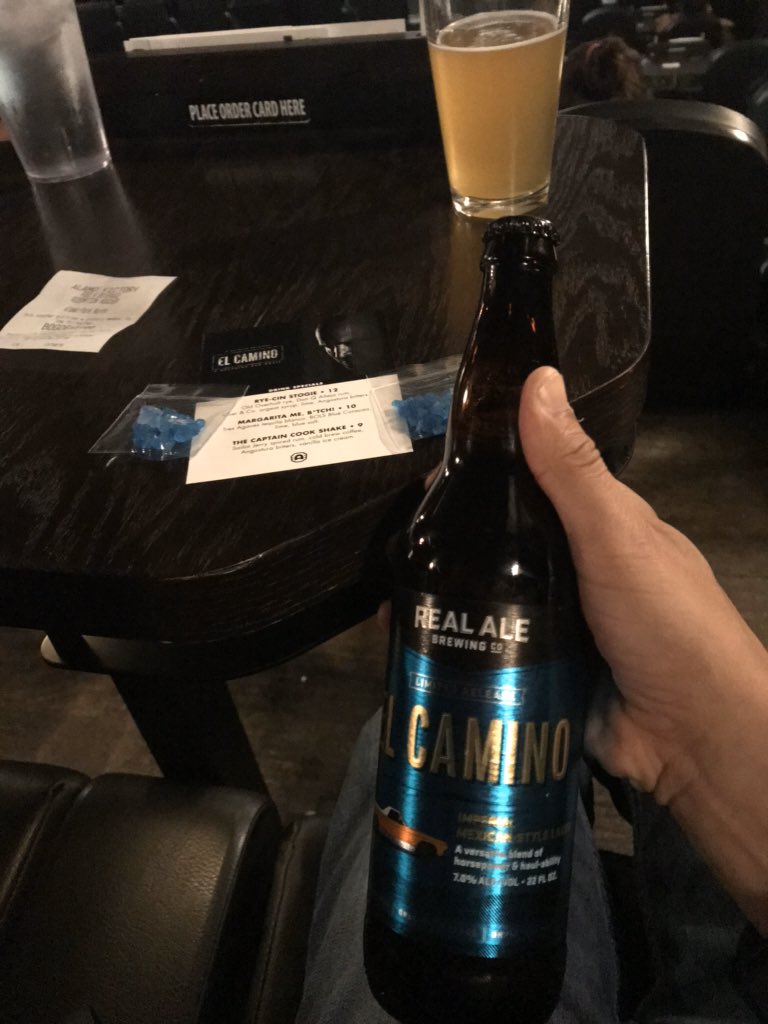Johnny___Wadd's tweet photo. #LetsCook #YeaaahhBitch #IMethedUp #CapnCook #Heisenberg #LosPollosHermanos #RealAleBrewingCo #ElCamino w/ Gracie. https://t.co/EiJrZtbb0O