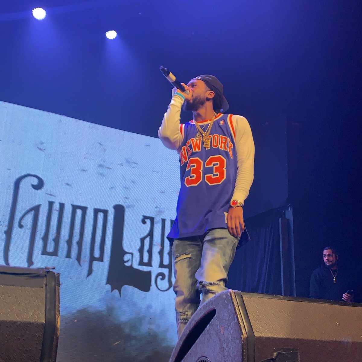 Shout out my brother <a href="/RickRoss/">Yung Rénzél 👑</a> for letting me touch the stage in NEW YORK! Shit felt amazing! #PortOfMiami2 #OneOfOne #MMG #LLBB