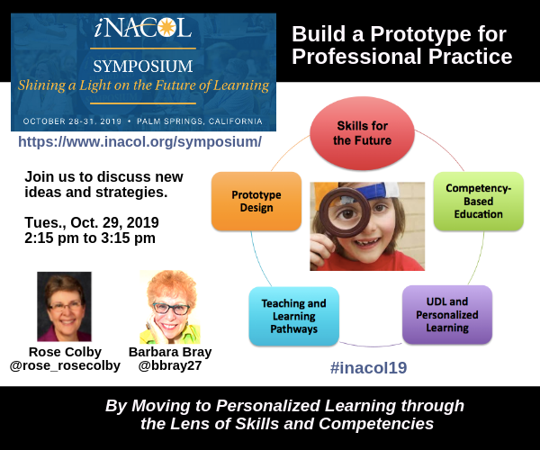 bbray27's tweet photo. Are you going to the @nacol Symposium in Palm Springs, CA on 10/28-10/31/19? Hope you join me & @rose_rosecolby on Tues. 10/29 at 2:15-3:15 pm
New ideas, materials, & book giveaway
#rethink_learning #inacol19 #personalizedlearning #compentencyed #edchat
Pls RT & tag friends! https://t.co/dGdTV1WJlz
