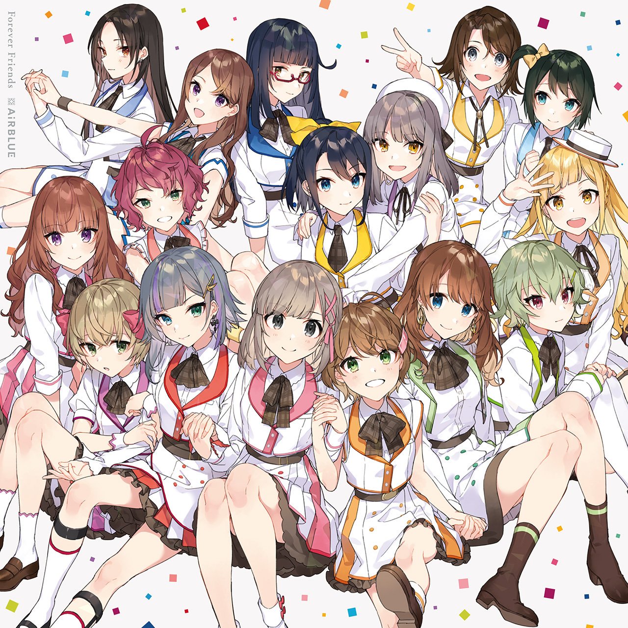 CUE! AiRBLUE Forever Friends 全員直筆サインポスター 売れ筋がひクリスマスプレゼント！ CUE! AiRBLUE Forever